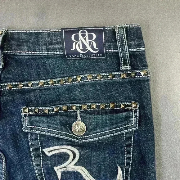 Rock & Republic Kasandra Jeans women’s 6M embroidered Embellished Denim (0243) - Picture 10 of 11